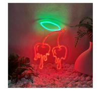 Juvra Lumières néon décoratives Cerise pour enseigne au néon Fresh Blood Cherries Lights Sign pour fête