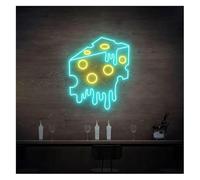 Juvra Lumières néon décoratives Enseigne au néon Fromage à luminosité réglable 37 cm x 45(B)
