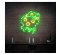 Juvra Lumières néon décoratives Enseigne au néon Fromage à luminosité réglable 37 cm x 45(F)
