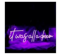 Juvra Lumières néon décoratives Enseigne au néon It Was All A pour rêve pour décoration murale maison salle de fête