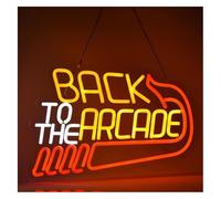 Juvra Lumières néon décoratives Néon Enseignes lumineuses Decor Enseigne Au Back To The Arcade Lumière À Intensité Variable