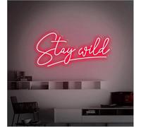 Juvra Lumières néon décoratives Pour enseigne au néon LED à intensité variable pour alimentation pour maison bar salle de jeux club boutique décoration murale(Rouge)