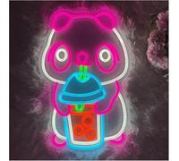 Juvra Lumières néon décoratives Pour lampe néon, tasse de thé au lait pour enseigne pour alimenté pour panda pour néons 28 cm x 38