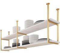 Juvstor Floatig Étagères pour Affichage Mural, Ceilig Mouted Pot Pa Shelf pour Livig Room, Kitche, Hagig Bookhelf, Wall Mouted Storage Et Display Shelf Wie Glass Rack, 90x30x80cm