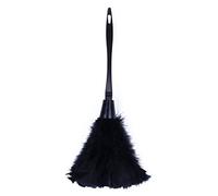 Juwaacoo 1 Pc Plumeau De Dinde À La Mode avec Poignée en Plastique Noir Outil De Nettoyage (Noir) 35Cm