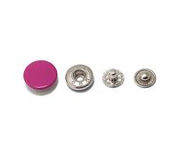 Juwaacoo 20 Ensembles 10/12/15/17mm Boutons Pression en métal pour vêtements Attache Bouton Pression Bricolage vêtements Bouton Accessoires de Couture, Rose Rouge, 15mm