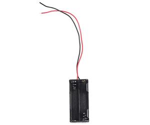 Juwaacoo 2pcs Noir 2-Couches 4 x 1,5 V AAA Batterie Boite Support Case w Fils de Connexion