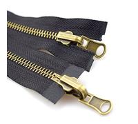 Juwaacoo 75/80/100/120/cm 5# Fermetures glissire en metal pour coudre veste manteau fermeture eclair reversible bricolage vtements accessoires de couture, 80cm