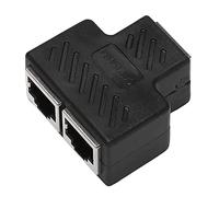 Juwaacoo Adaptateur répartiteur RJ45 2 ports réseau LAN Ethernet connecteur