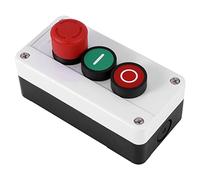 Juwaacoo Arret d'urgence NC NO bouton poussoir momentane rouge et le vert passe 600V station 10A