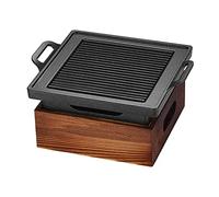 Juwaacoo Barbecue portable sans fumée - Barbecue au charbon de bois coréen japonais - Barbecue à - Barbecue extérieur antiadhésif - B