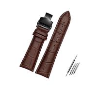Juwaacoo Bracelet de montre 23mm 24mm 26mm 28mm Largeur Noir/Marron Bracelet de montre en cuir pour homme Accessoires de montre, 28mm