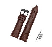 Juwaacoo Bracelet de montre 23mm 24mm 26mm 28mm Largeur Noir/Marron Bracelet de montre en cuir pour homme Accessoires de montre, 28mm