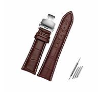 Juwaacoo Bracelet de montre 23mm 24mm 26mm 28mm Largeur Noir/Marron Bracelet de montre en cuir pour homme Accessoires de montre, 28mm