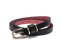 Juwaacoo Ceinture en cuir skinny pour femme Ceinture de couleur unie Ceinture léopard de 1,5cm de large Cummerbund Dames