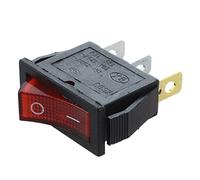 Juwaacoo Interrupteur a bascule ON OFF Bipolaire 28x10mm 250V 15A ROUGE 3 Bornes