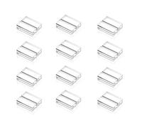 Juwaacoo Lot de 12 supports en acrylique transparent avec emplacement pour cartes, numéros de table, supports de panneaux de mariage