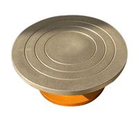 Juwaacoo Plateau tournant en argile pour modélisation de poterie - Multifonction - Plateau tournant - Roulette de poterie orange + argent