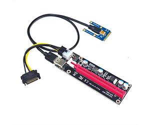 Juwaacoo Riser Mini PCIe vers PCI 16X pour ordinateur portable Carte graphique externe BTC MPCIe vers PCI-E Slot Mining Card