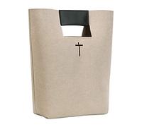 Juwaacoo Sac de transport pour la Bible - Sac fourre-tout en feutre - Sac d'église creux - Couvertures de la Bible en feutre - E, beige, Taille
