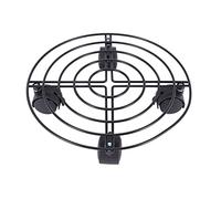 Juwaacoo Support de pot de fleurs en métal sur roulettes pour intérieur ou extérieur