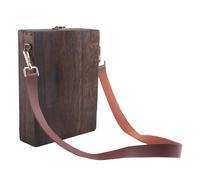 Juwaacoo Writers Messenger Boîte en bois A5 rétro tendance Sac à bandoulière d'extérieur Boîte à documents Décoration intérieure à main, couleur photo