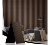 JUWEI DIRECT Lot de 2 panneaux acoustiques pliables - 1 200 x 600 mm - 1,44 m² - Pour studio d'enregistrement, salon, home cinéma, décoration murale et panneaux muraux 3D (noyer noir 11#)