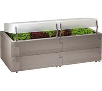 Juwel Bac surélevé Timber + deux hottes thermiques 130 x 60 x 52 cm Bac à fleurs