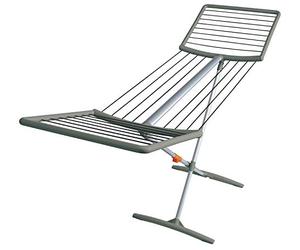 JUWEL Fashiondry 40809 Étendoir à Linge avec système de Serrage Automatique des Cordes à Linge, Longueur de séchage 18 m, Version en Aluminium