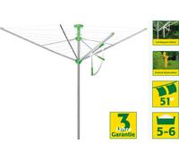 Juwel Séchoir parapluie Novaplus 600 Easy Tension automatique 6 charges de linge Douille de sol