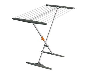 Juwel Superdry Basic grigio ossidiana (Asciugatrice a piedistallo pieghevole, Asciugatrice per bagno + balcone, 11 m di lunghezza di asciugatura, Stendibiancheria Twaron) 40805