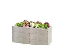 JUWEL Timber 20468 Jardinière surélevée (Parterre de Plantes avec Irrigation Micro-Drip + 8 Tapis de semences, Dimensions (L x l x H) 130 x 60 x 60 cm