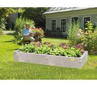 JUWEL Timber 20476 Jardinière surélevée avec 6 Blocs de Construction, Aspect Bois, avec Haute Isolation Thermique, Dimensions 130 x 60 cm, Hauteur 20 cm, comme Extension pour Parterre surélevé ou