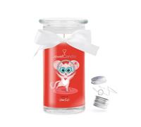 JuwelKerze Spice Up Your Life Bracelet en argent - Bougie à bijoux 80 heures - Grande bougie parfumée dans un verre au parfum fruité - Bougie avec bijoux - Cadeau pour femme, anniversaire