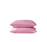 Juwenin Home - Lot de 2 housses d'oreiller en satin de soie de mûrier, doux et pur - pour cheveux et peau - avec fermeture à enveloppe (rose, standard / 50 x 75 cm)