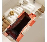 JUXDZISHW A,60 * 180,3D Illusion d'Optique Rectangle Zone Tapis Vortex Tapis Antidérapant 3D Vortex Illusions d'Optique Tapis de Sol pour Salle à Manger Accueil Chambre Chambre Décor