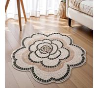 JUXDZISHW ,A,80 * 80,Tapis de Salon de Forme irrégulière dégradé de Couleur Doux antidérapant Tapis de Cuisine Lavable Texture Moderne Tapis de décoration