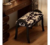 JUXDZISHW Blanc,A,Tabouret Rangement, Siège Rectangulaire, Tabouret Coiffeuse, Pouf en Velours, Repose-Pieds, 60 * 42 * 50cm, 4 Pieds en Bois, pour Coins Beauté, Salon, Chambre