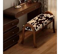 JUXDZISHW Blanc,B,Tabouret Rangement, Siège Rectangulaire, Tabouret Coiffeuse, Pouf en Velours, Repose-Pieds, 60 * 42 * 50cm, 4 Pieds en Bois, pour Coins Beauté, Salon, Chambre