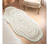 JUXDZISHW ,D,50 * 110,Tapis de Salon de Forme irrégulière dégradé de Couleur Doux antidérapant Tapis de Cuisine Lavable Texture Moderne Tapis de décoration