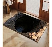 JUXDZISHW D, 60 x 90 cm, paillasson d'entrée intérieur et extérieur, paillasson à illusion d'optique 3D, paillasson toutes saisons, tapis d'illusion d'optique 3D, tapis d'illusion de fissures au sol