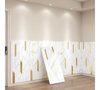 JUXDZISHW D,Lot de 5 Pièces Carrelage Adhésif Marron avec Motif Marbre,Crédence Cuisine en Vinyle Effet Mosaïque,Papier pient 3D,60x 30cm