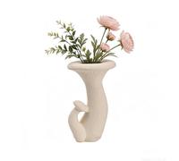 JUXDZISHW ,Flesh,Vases Creux en céramique, Vase décoratif d'intérieur Beige Moderne pour décoration Nordique, vases à Fleurs Ronds esthétiques bohème pour la Maison, la Table Basse, décoration
