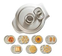 JUXDZISHW G,Machine à Faire des Beignets, Machine à Sandwich à gaufres électrique 7 - en - 1, gâteau à collation de Bande dessinée avec 3 disques antiadhésifs Amovibles interchangeables