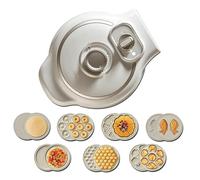 JUXDZISHW H,Machine à Faire des Beignets, Machine à Sandwich à gaufres électrique 7 - en - 1, gâteau à collation de Bande dessinée avec 3 disques antiadhésifs Amovibles interchangeables