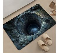 JUXDZISHW J,50 * 80,Tapis Illusion de Vortex 3D à lumière Noire, Tapis Vortex 3D Illusion d'Optique pour Salon, Chambre, Salle à Manger, Paillasson, Cuisine