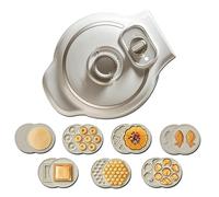 JUXDZISHW J,Machine à Faire des Beignets, Machine à Sandwich à gaufres électrique 7 - en - 1, gâteau à collation de Bande dessinée avec 3 disques antiadhésifs Amovibles interchangeables