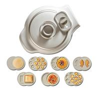 JUXDZISHW K,Machine à Faire des Beignets, Machine à Sandwich à gaufres électrique 7 - en - 1, gâteau à collation de Bande dessinée avec 3 disques antiadhésifs Amovibles interchangeables