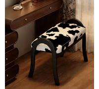 JUXDZISHW Noir,A,Tabouret Rangement, Siège Rectangulaire, Tabouret Coiffeuse, Pouf en Velours, Repose-Pieds, 60 * 42 * 50cm, 4 Pieds en Bois, pour Coins Beauté, Salon, Chambre