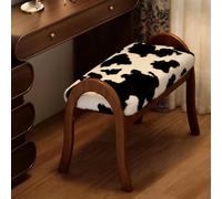 JUXDZISHW Noir,B,Banc en Bois - Meuble d'entrée ou Salle de Bain 80 * 50 * 42 cm, supporte Jusqu'à 250 kg - Banc Pratique et Décoratif pour Rangement, Meuble Salon ou Salle de Bain